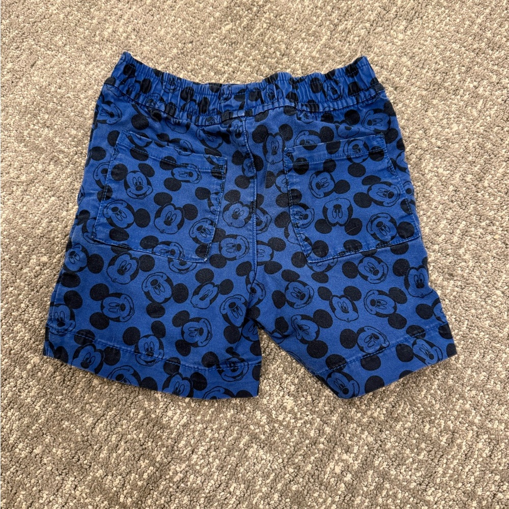 GAP Blue Casual Shorts with Mickey Mouse 4T